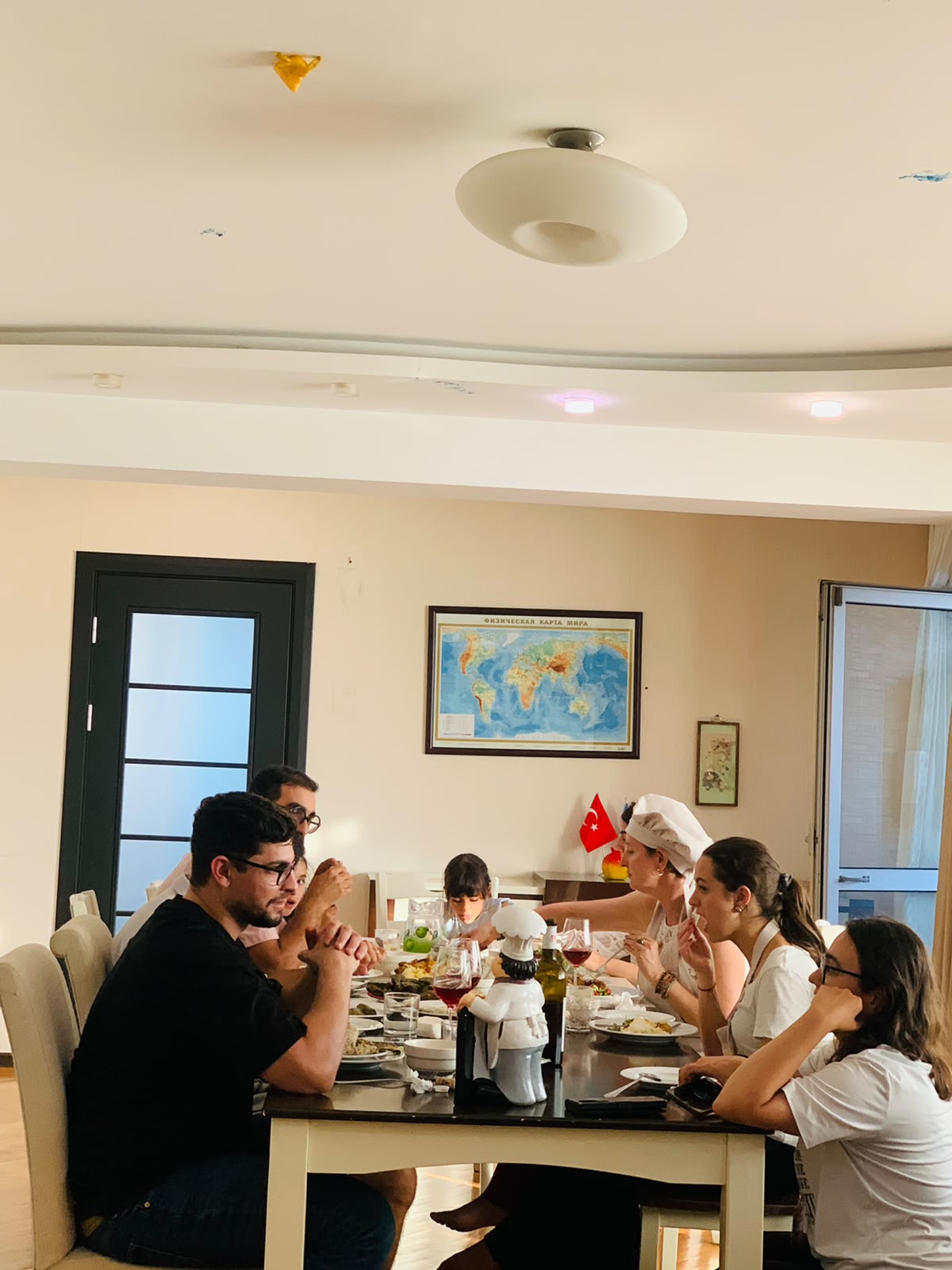 Family-style dinner after an Azerbaijani cooking class in Baku